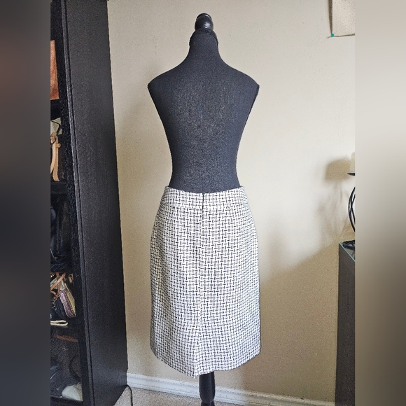 5 For $25✨️Jessica Womens 6 Tweed Skirt Long Maxi White Pencil Medium Like New - Picture 2 of 8